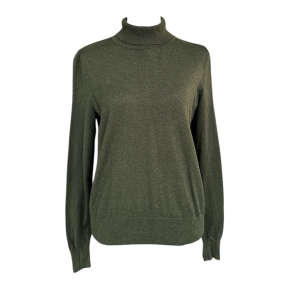 AYR Turtleneck Lightweight Sweater Olive Green L - Picture 2 of 6